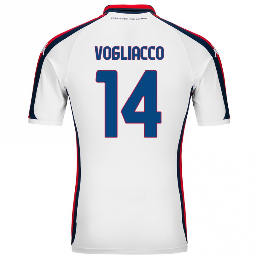 Niño Fútbol Camiseta Alessandro Vogliacco #14 Blanco 2ª Equipación 2024/25