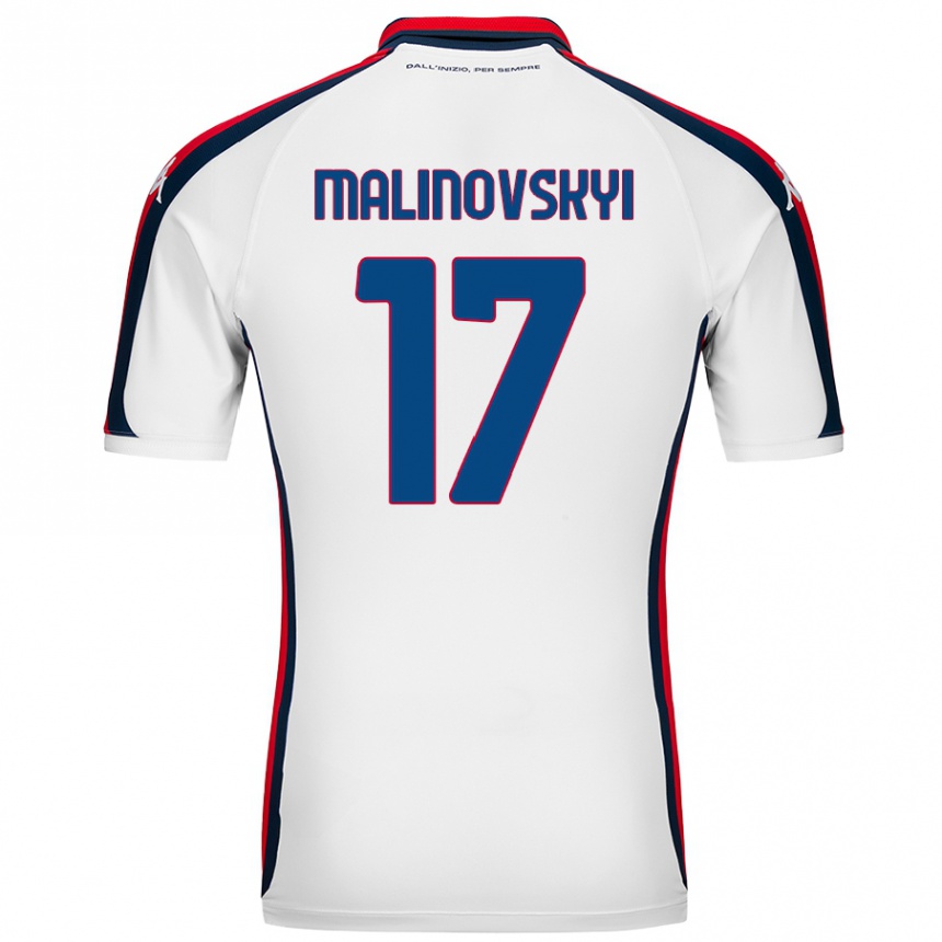 Niño Fútbol Camiseta Ruslan Malinovskyi #17 Blanco 2ª Equipación 2024/25