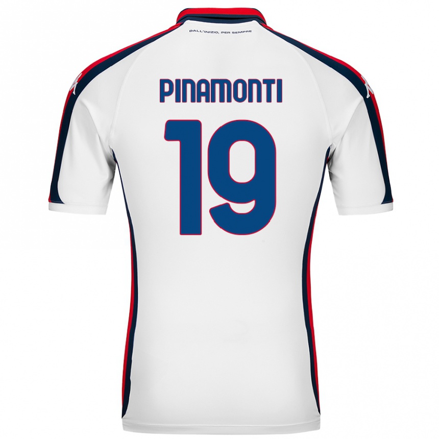 Niño Fútbol Camiseta Andrea Pinamonti #19 Blanco 2ª Equipación 2024/25