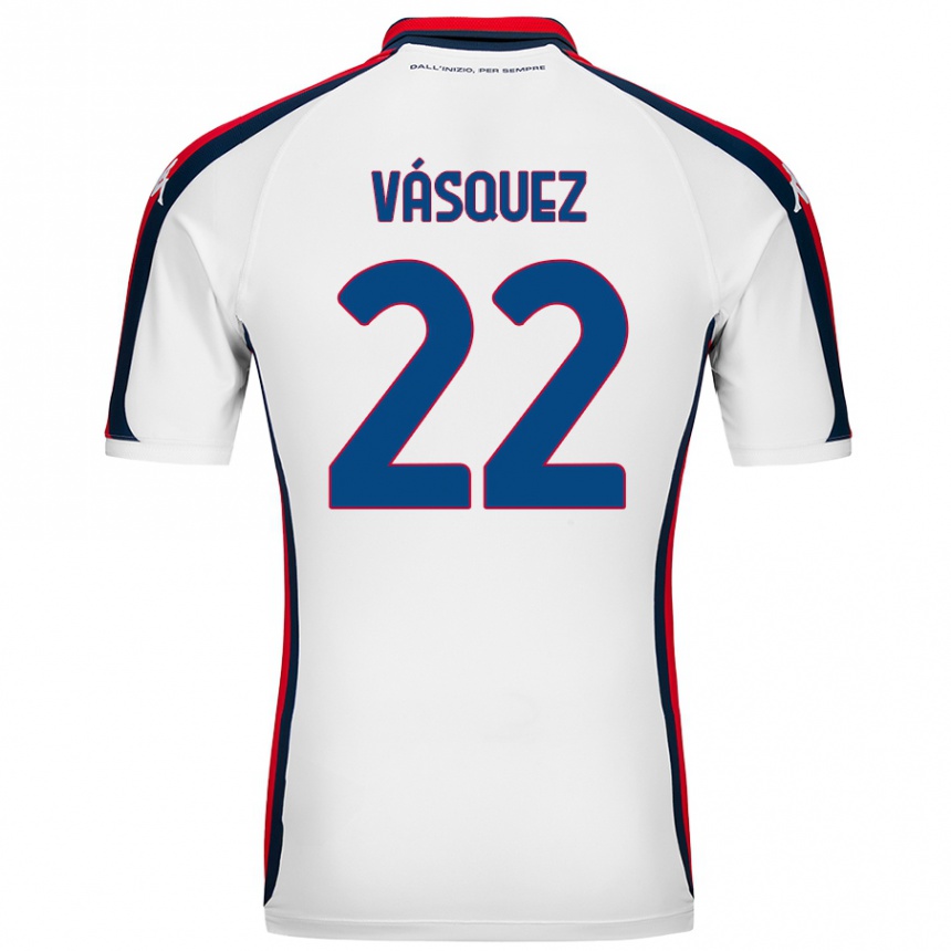 Niño Fútbol Camiseta Johan Vásquez #22 Blanco 2ª Equipación 2024/25