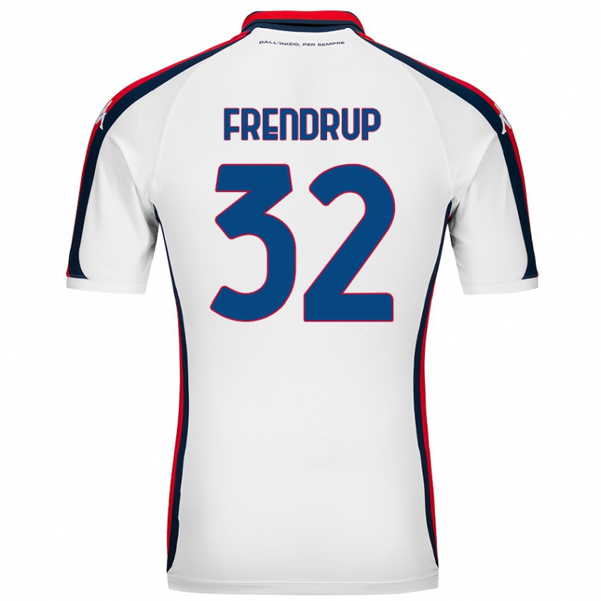 Niño Fútbol Camiseta Morten Frendrup #32 Blanco 2ª Equipación 2024/25