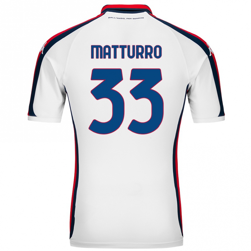 Niño Fútbol Camiseta Alan Matturro #33 Blanco 2ª Equipación 2024/25