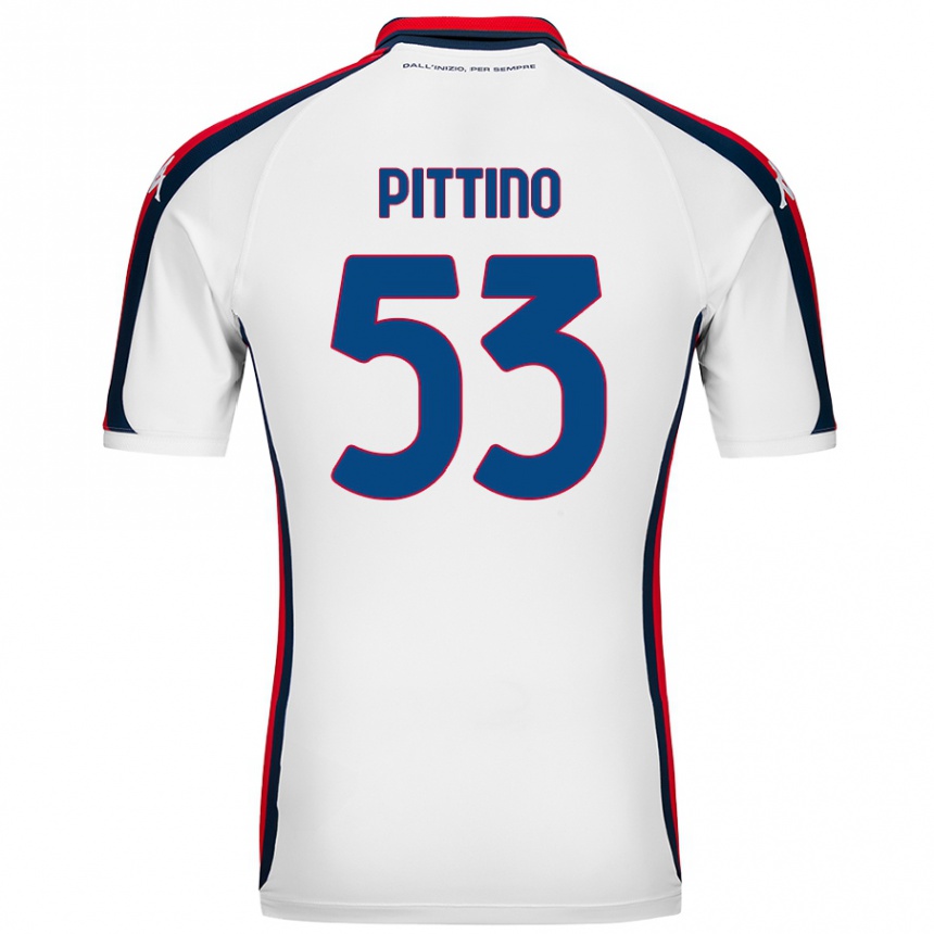 Niño Fútbol Camiseta Tommaso Pittino #53 Blanco 2ª Equipación 2024/25