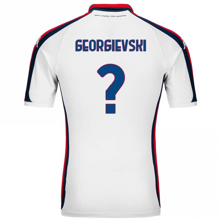 Niño Fútbol Camiseta Toma Georgievski #0 Blanco 2ª Equipación 2024/25