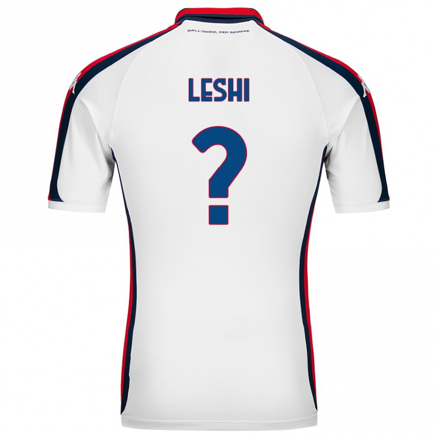 Niño Fútbol Camiseta Arber Leshi #0 Blanco 2ª Equipación 2024/25