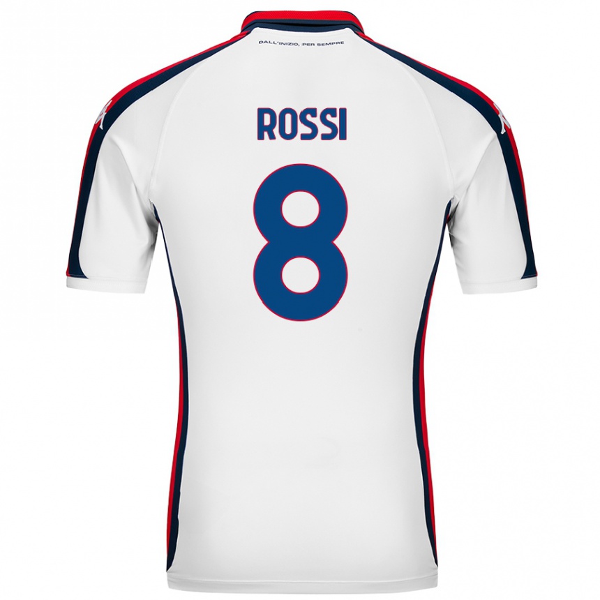 Niño Fútbol Camiseta Gianluca Rossi #8 Blanco 2ª Equipación 2024/25