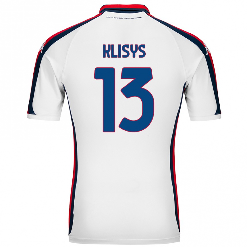 Niño Fútbol Camiseta Lukas Klisys #13 Blanco 2ª Equipación 2024/25