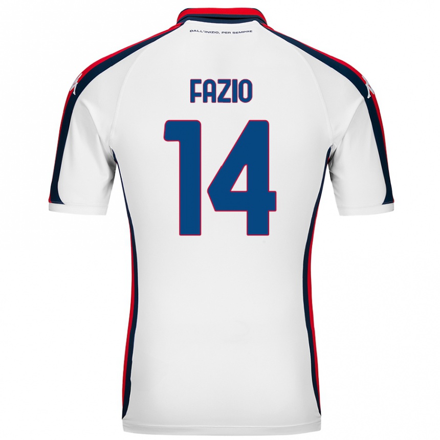 Niño Fútbol Camiseta Tommaso Fazio #14 Blanco 2ª Equipación 2024/25