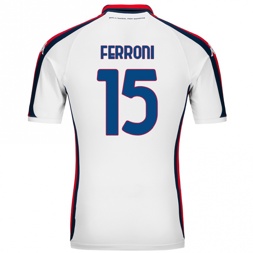 Niño Fútbol Camiseta Leonardo Ferroni #15 Blanco 2ª Equipación 2024/25