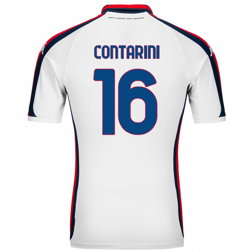 Niño Fútbol Camiseta Jacopo Contarini #16 Blanco 2ª Equipación 2024/25