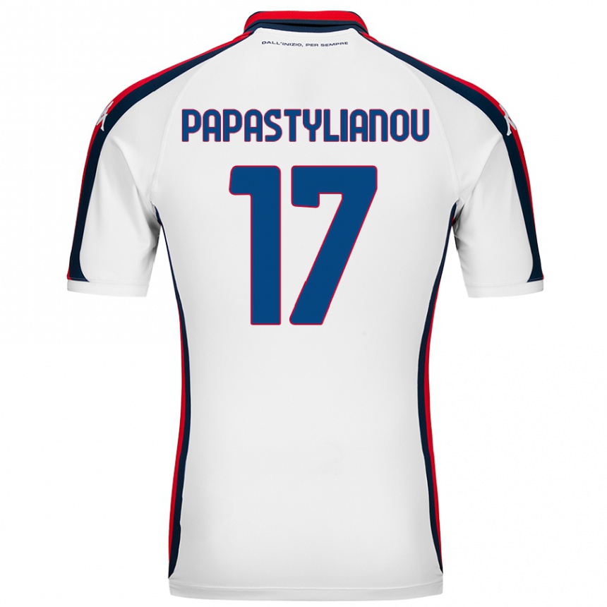 Niño Fútbol Camiseta Lysandros Andreas Papastylianou #17 Blanco 2ª Equipación 2024/25