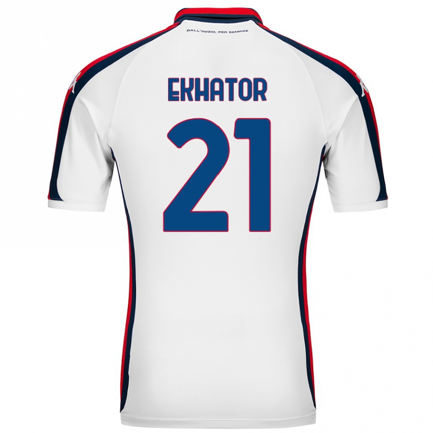 Niño Fútbol Camiseta Jeff Ekhator #21 Blanco 2ª Equipación 2024/25