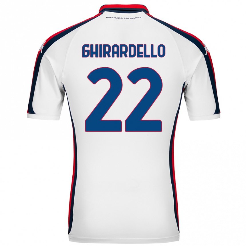 Niño Fútbol Camiseta Tommaso Ghirardello #22 Blanco 2ª Equipación 2024/25