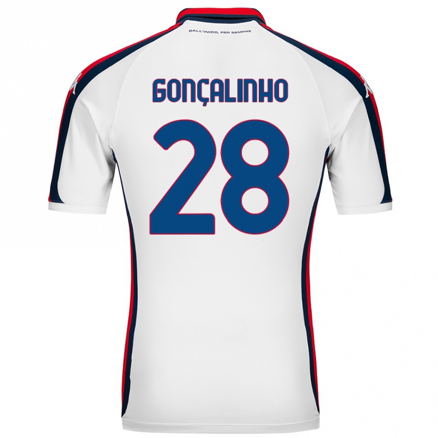 Niño Fútbol Camiseta João Gonçalinho #28 Blanco 2ª Equipación 2024/25