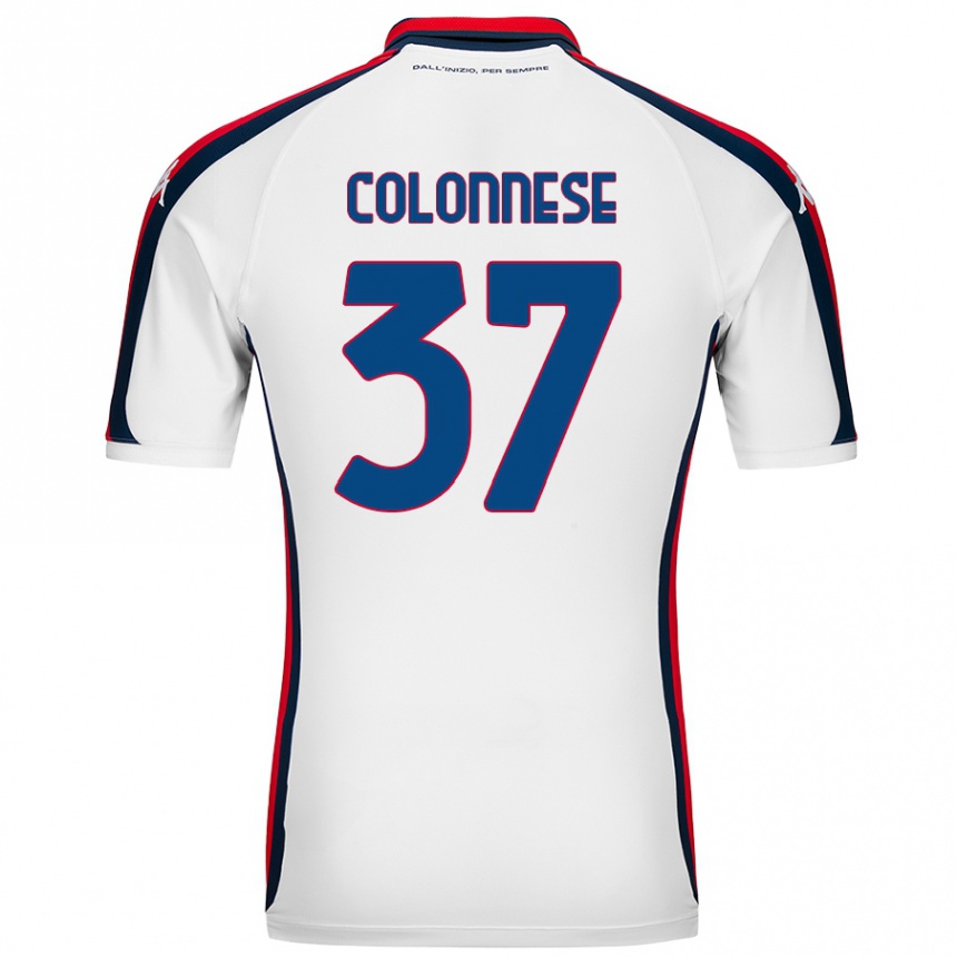 Niño Fútbol Camiseta Lorenzo Colonnese #37 Blanco 2ª Equipación 2024/25