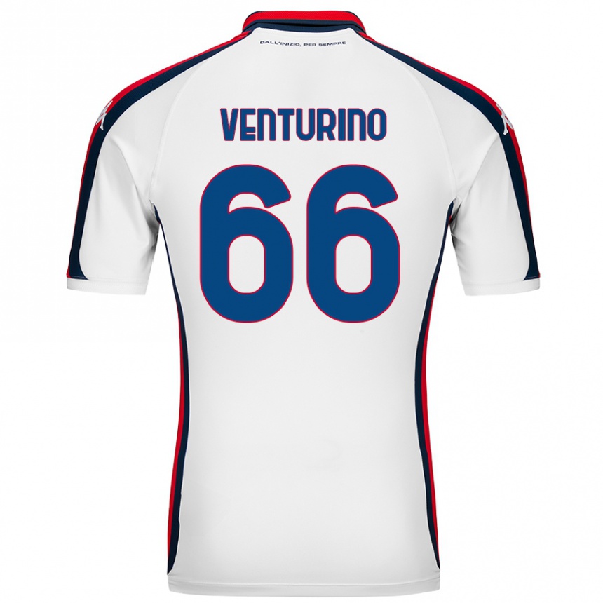 Niño Fútbol Camiseta Lorenzo Venturino #66 Blanco 2ª Equipación 2024/25