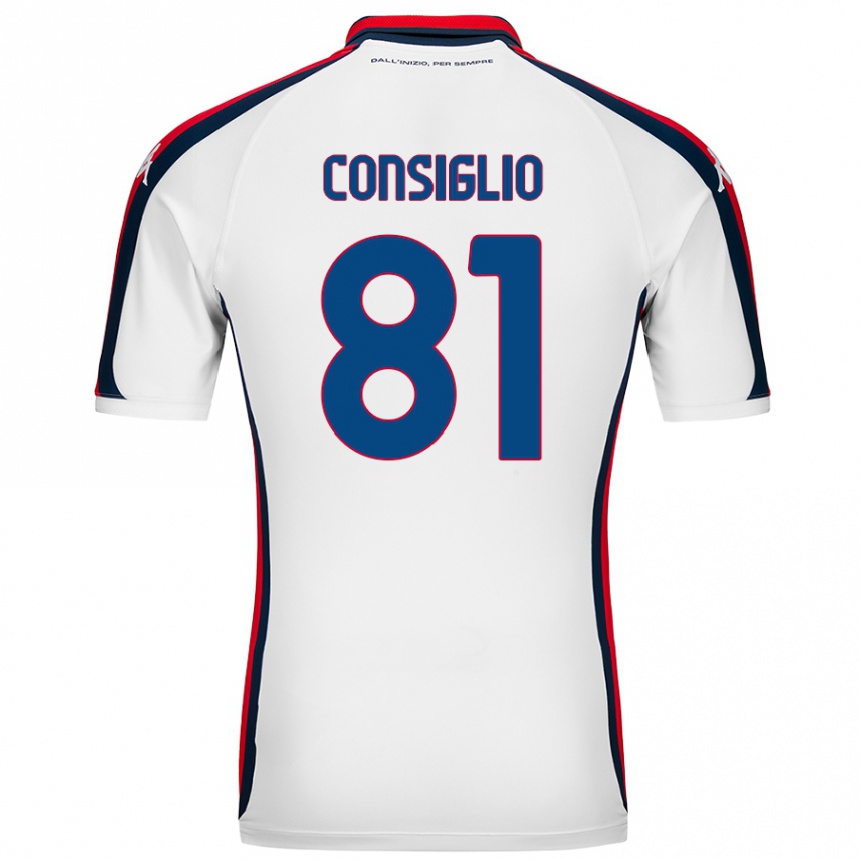 Niño Fútbol Camiseta Leonardo Consiglio #81 Blanco 2ª Equipación 2024/25