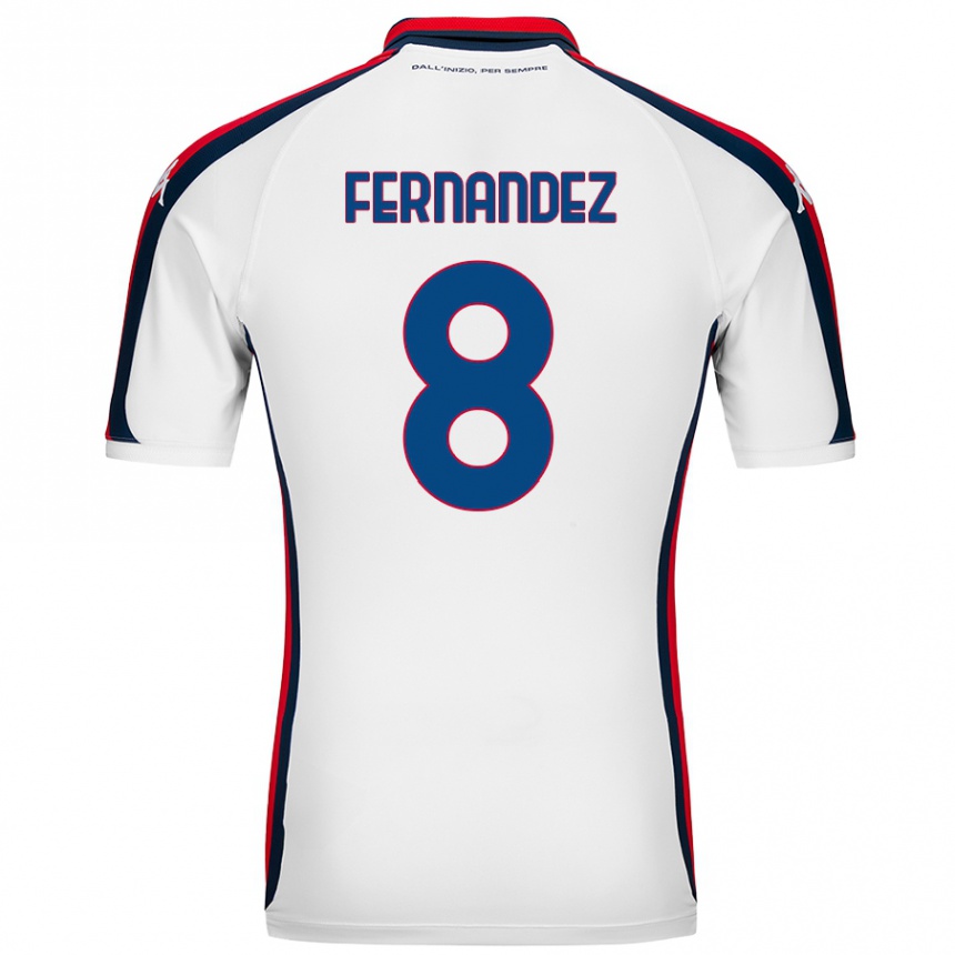 Niño Fútbol Camiseta Maria Fernandez #8 Blanco 2ª Equipación 2024/25