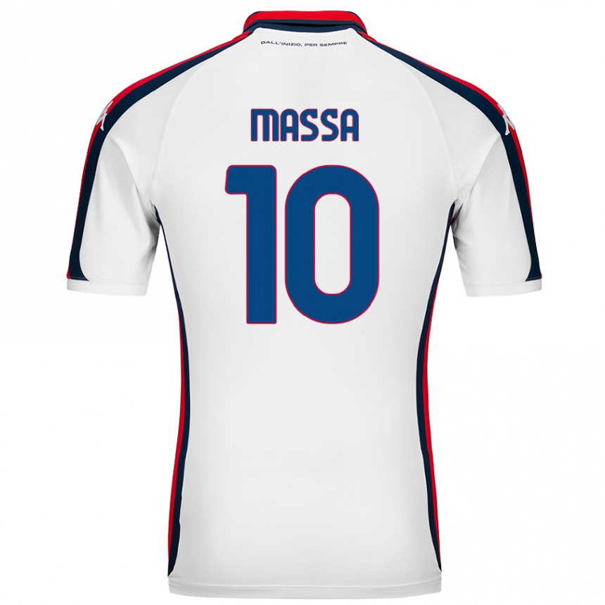 Niño Fútbol Camiseta Alessandra Massa #10 Blanco 2ª Equipación 2024/25