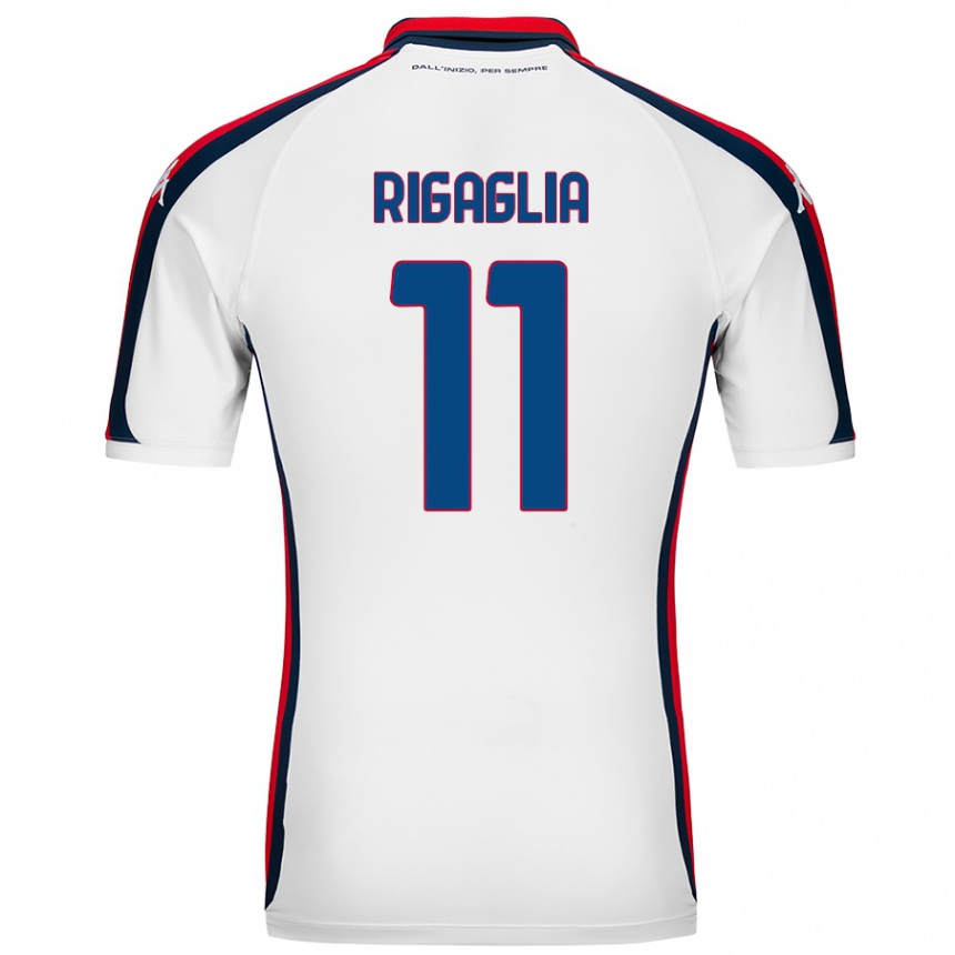 Niño Fútbol Camiseta Alison Rigaglia #11 Blanco 2ª Equipación 2024/25