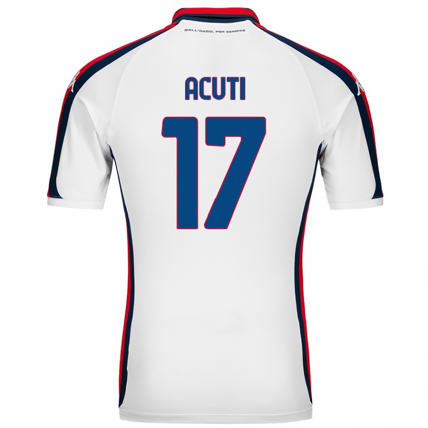 Niño Fútbol Camiseta Arianna Acuti #17 Blanco 2ª Equipación 2024/25