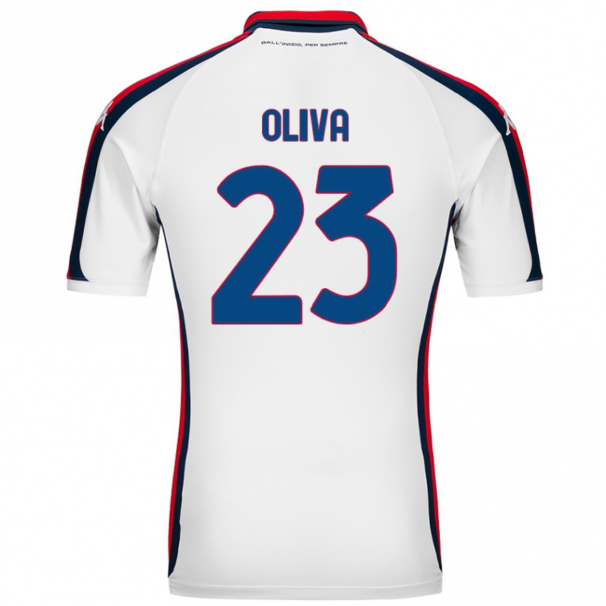 Niño Fútbol Camiseta Eleonora Oliva #23 Blanco 2ª Equipación 2024/25