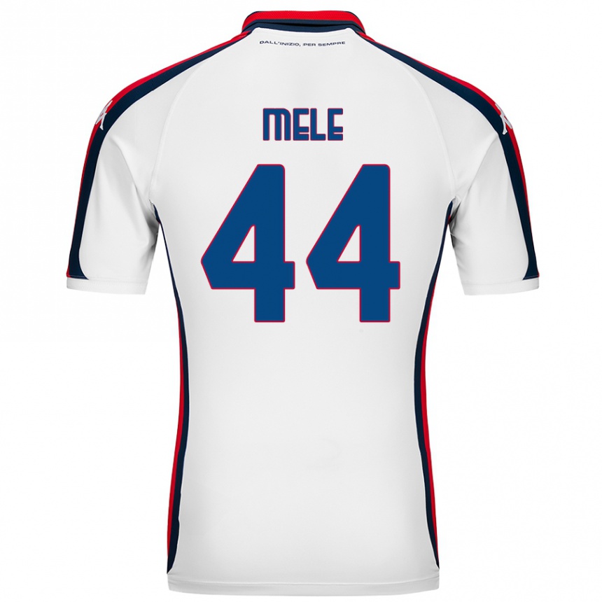 Niño Fútbol Camiseta Chiara Mele #44 Blanco 2ª Equipación 2024/25