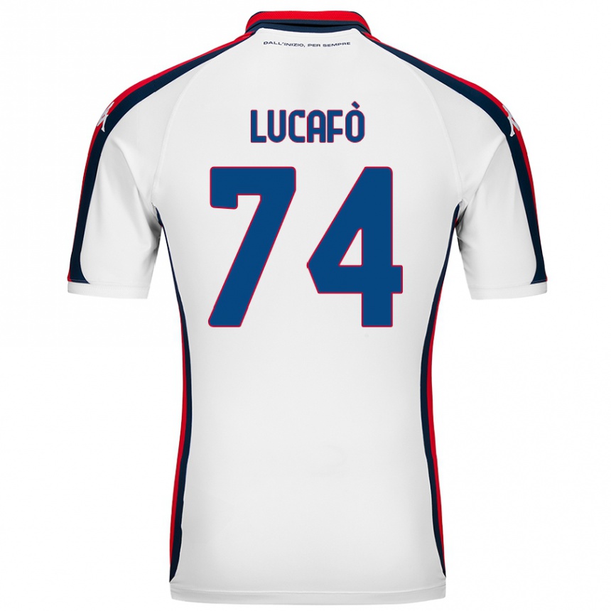 Niño Fútbol Camiseta Sara Lucafò #74 Blanco 2ª Equipación 2024/25