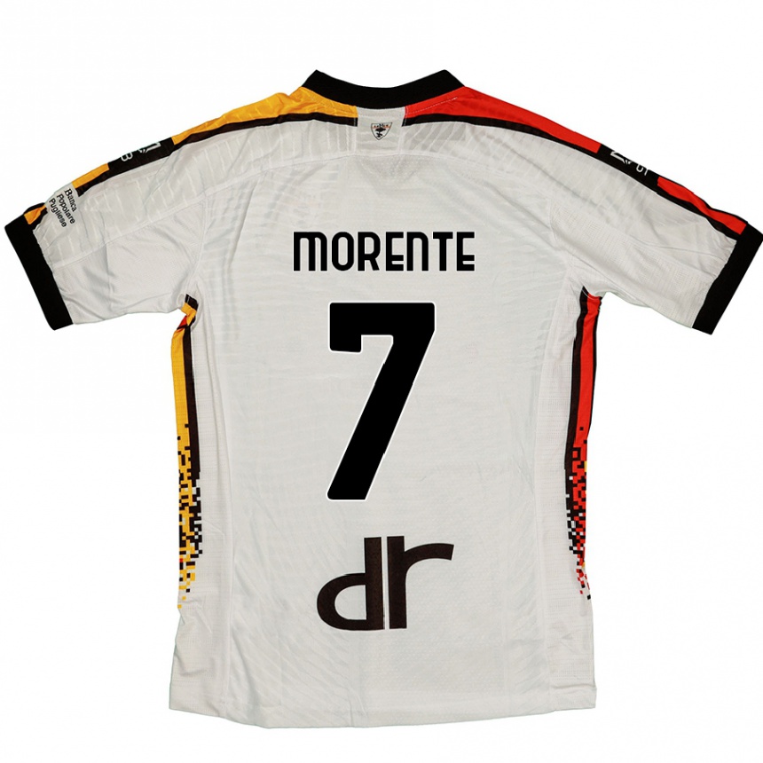 Niño Fútbol Camiseta Tete Morente #7 Blanco Negro 2ª Equipación 2024/25