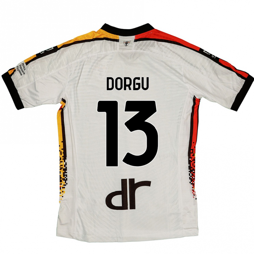 Niño Fútbol Camiseta Patrick Dorgu #13 Blanco Negro 2ª Equipación 2024/25