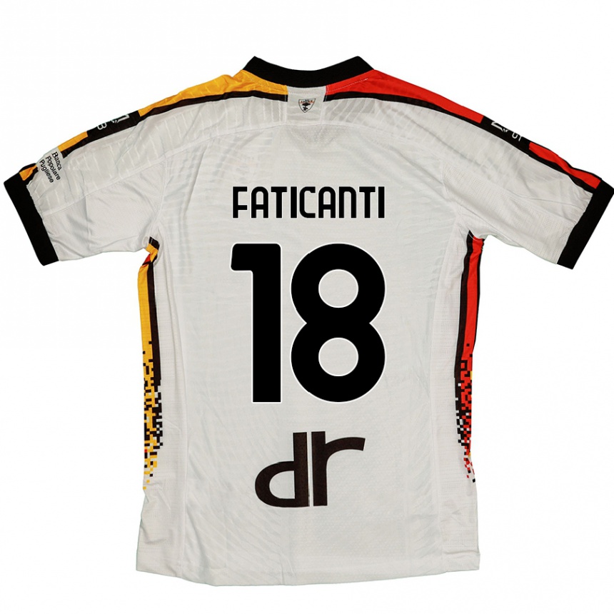 Niño Fútbol Camiseta Giacomo Faticanti #18 Blanco Negro 2ª Equipación 2024/25