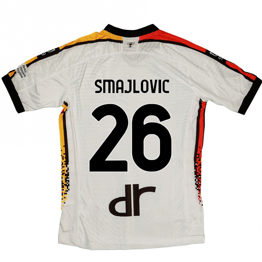 Niño Fútbol Camiseta Zinedin Smajlovic #26 Blanco Negro 2ª Equipación 2024/25