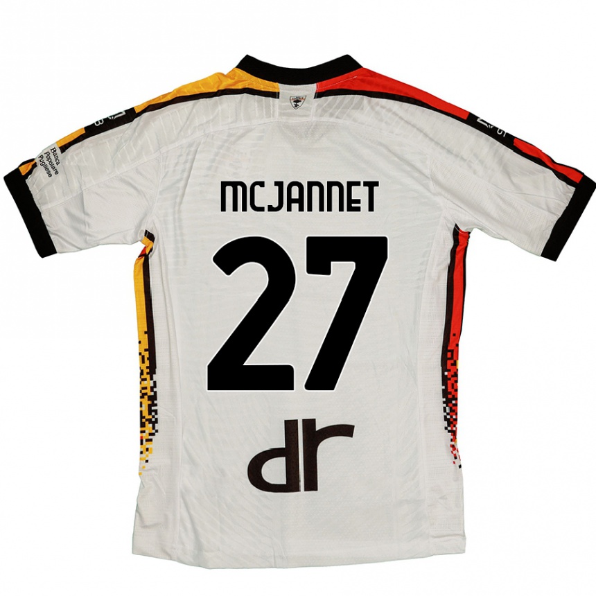 Niño Fútbol Camiseta Ed Mcjannet #27 Blanco Negro 2ª Equipación 2024/25