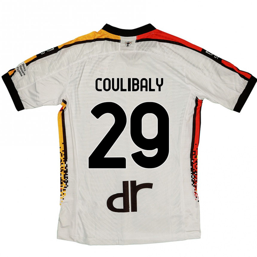 Niño Fútbol Camiseta Lassana Coulibaly #29 Blanco Negro 2ª Equipación 2024/25