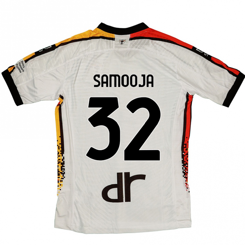 Niño Fútbol Camiseta Jasper Samooja #32 Blanco Negro 2ª Equipación 2024/25