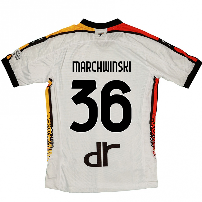 Niño Fútbol Camiseta Filip Marchwinski #36 Blanco Negro 2ª Equipación 2024/25