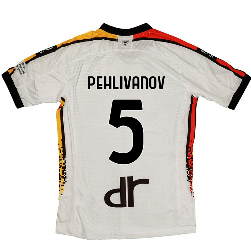 Niño Fútbol Camiseta Cristian Pehlivanov #5 Blanco Negro 2ª Equipación 2024/25