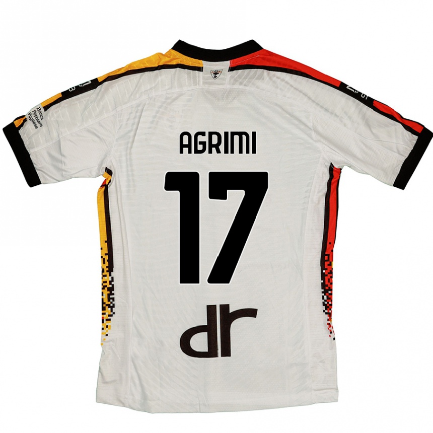 Niño Fútbol Camiseta Matteo Agrimi #17 Blanco Negro 2ª Equipación 2024/25