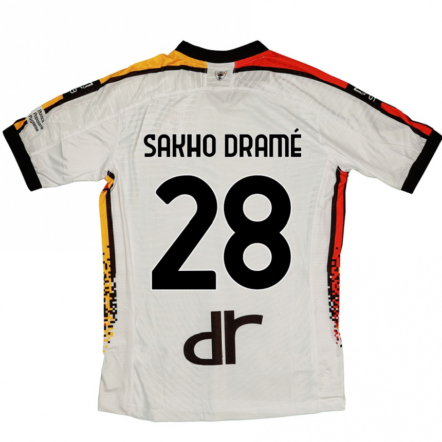 Niño Fútbol Camiseta Samba Sakho Dramé #28 Blanco Negro 2ª Equipación 2024/25