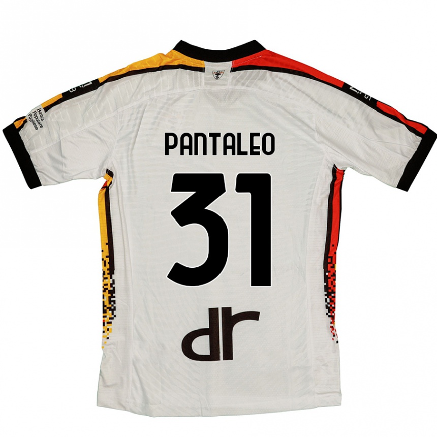 Niño Fútbol Camiseta Dario Pantaleo #31 Blanco Negro 2ª Equipación 2024/25