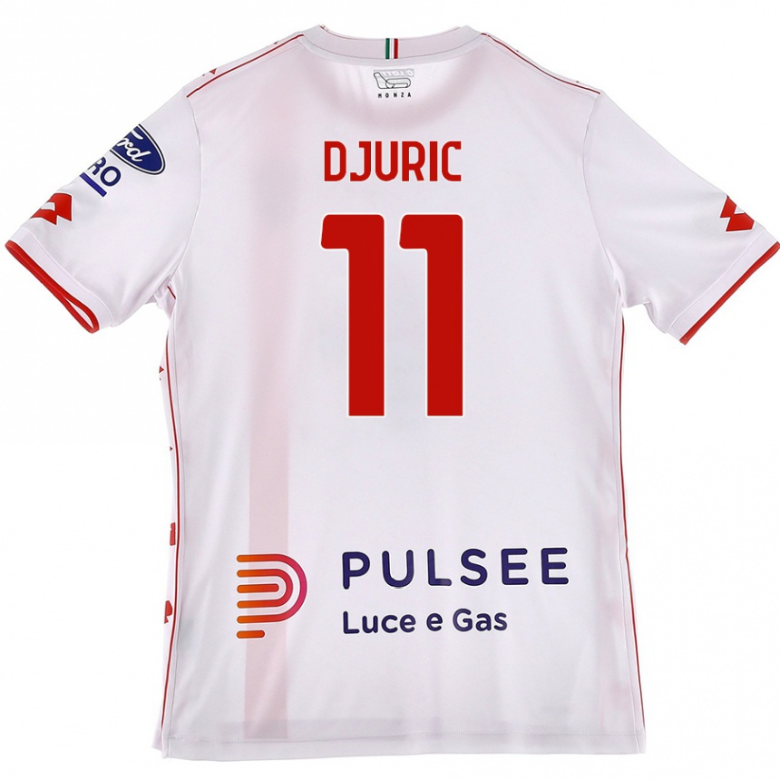 Niño Fútbol Camiseta Milan Djuric #11 Blanco Rojo 2ª Equipación 2024/25