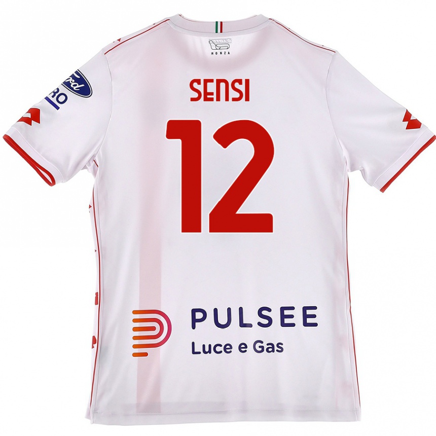 Niño Fútbol Camiseta Stefano Sensi #12 Blanco Rojo 2ª Equipación 2024/25