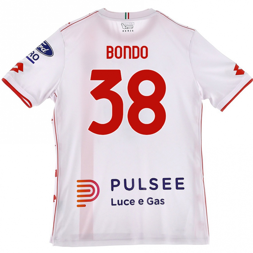 Niño Fútbol Camiseta Warren Bondo #38 Blanco Rojo 2ª Equipación 2024/25