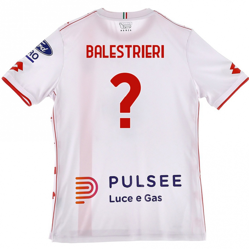 Niño Fútbol Camiseta Alessandro Balestrieri #0 Blanco Rojo 2ª Equipación 2024/25