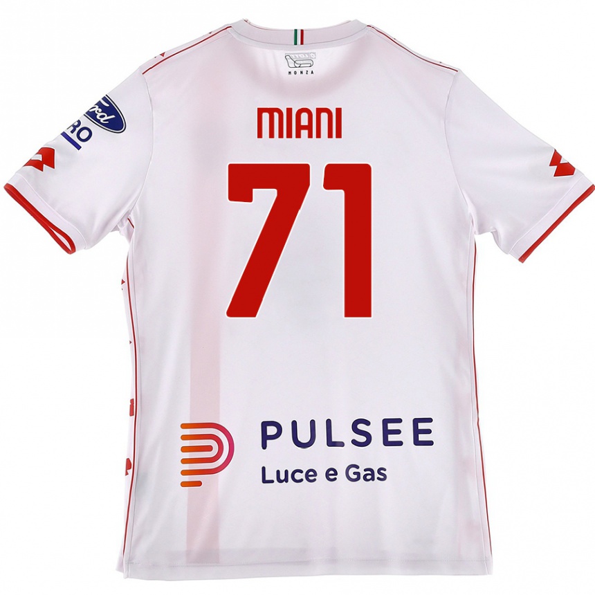 Niño Fútbol Camiseta Arthur Miani #71 Blanco Rojo 2ª Equipación 2024/25