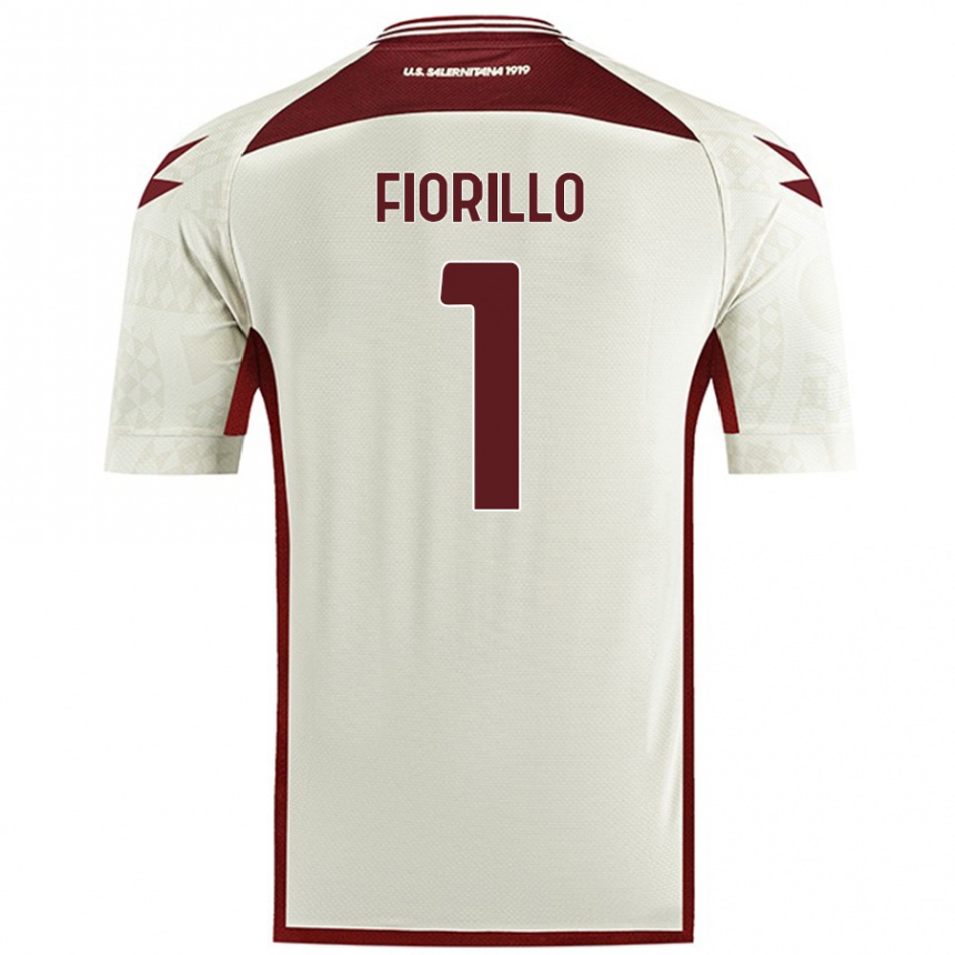 Niño Fútbol Camiseta Vincenzo Fiorillo #1 Color Crema 2ª Equipación 2024/25