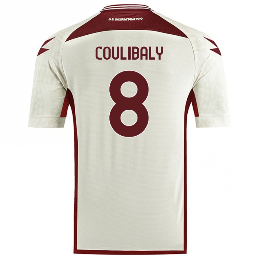 Niño Fútbol Camiseta Mamadou Coulibaly #8 Color Crema 2ª Equipación 2024/25