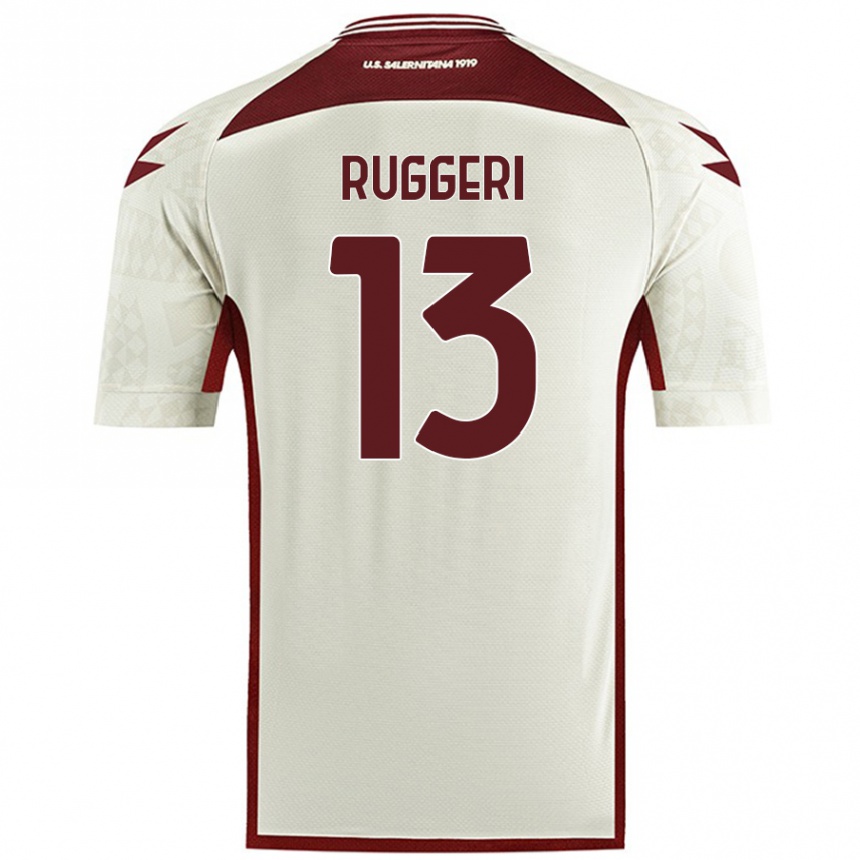 Niño Fútbol Camiseta Fabio Ruggeri #13 Color Crema 2ª Equipación 2024/25