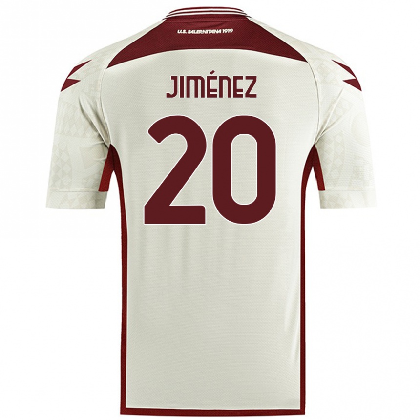 Niño Fútbol Camiseta Kaleb Jiménez #20 Color Crema 2ª Equipación 2024/25