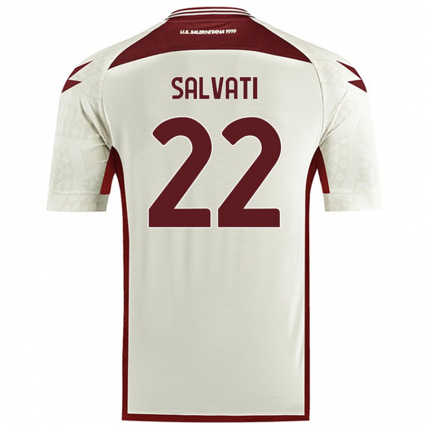 Niño Fútbol Camiseta Gregorio Salvati #22 Color Crema 2ª Equipación 2024/25